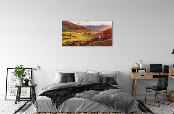 Obraz drukowany na płótnie Dolina w Objęciach Lasu