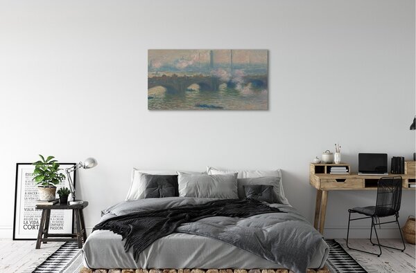 Fotoobraz na płótnie Most w Waterloo pochmurny dzień - Claude Monet