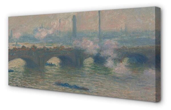 Fotoobraz na płótnie Most w Waterloo pochmurny dzień - Claude Monet