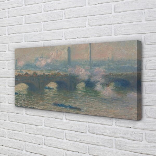 Fotoobraz na płótnie Most w Waterloo pochmurny dzień - Claude Monet