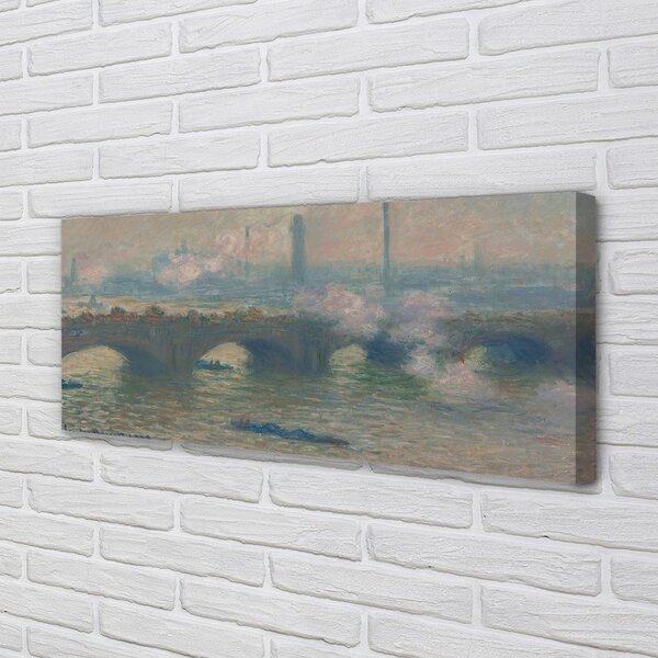 Fotoobraz na płótnie Most w Waterloo pochmurny dzień - Claude Monet