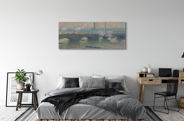 Fotoobraz na płótnie Most w Waterloo pochmurny dzień - Claude Monet