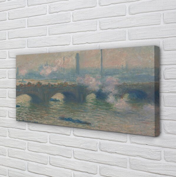 Fotoobraz na płótnie Most w Waterloo pochmurny dzień - Claude Monet