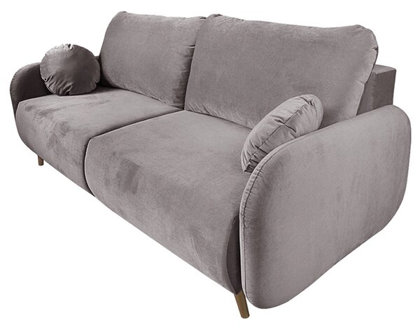 Sofa SOFT SZARY BRĄZ 3-osobowa z funkcja spania