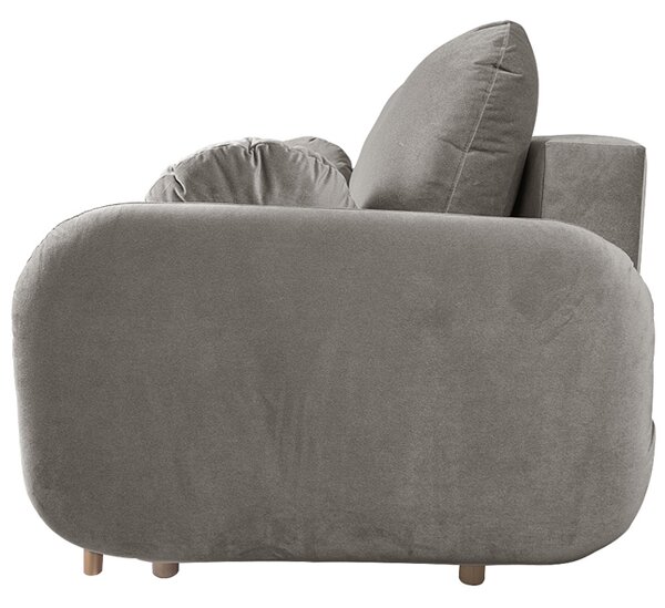 Sofa SOFT SZARY BRĄZ 3-osobowa z funkcja spania