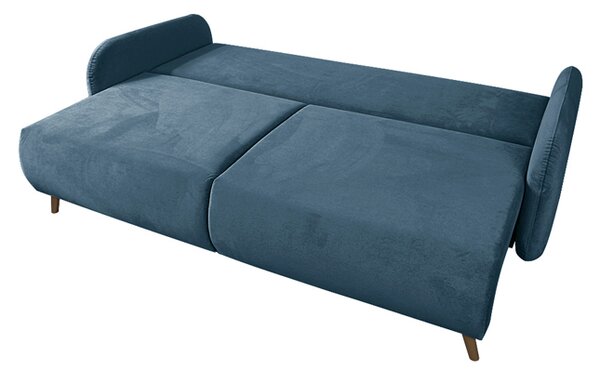 Sofa SOFT NIEBIESKA 3-osobowa z funkcja spania