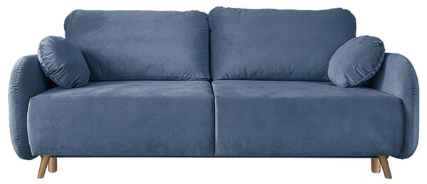 Sofa SOFT NIEBIESKA 3-osobowa z funkcja spania
