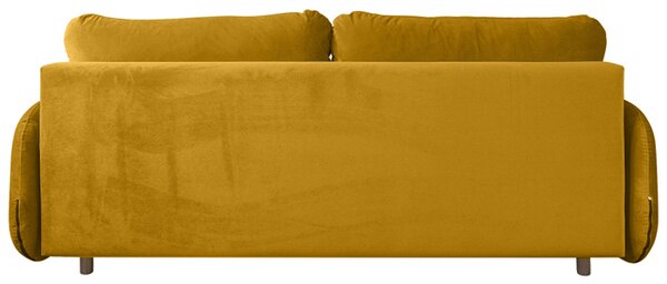 Sofa SOFT ZŁOTA 3-osobowa z funkcja spania