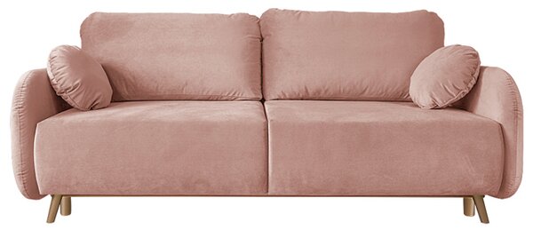 Sofa SOFT RÓŻOWA 3-osobowa z funkcja spania