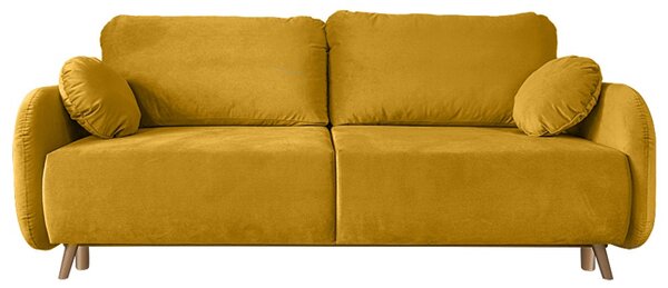 Sofa SOFT ZŁOTA 3-osobowa z funkcja spania