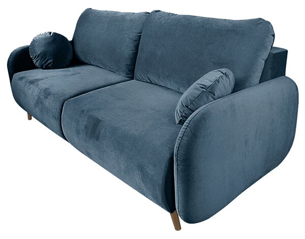 Sofa SOFT NIEBIESKA 3-osobowa z funkcja spania