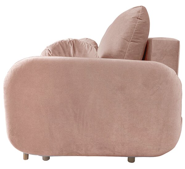 Sofa SOFT RÓŻOWA 3-osobowa z funkcja spania