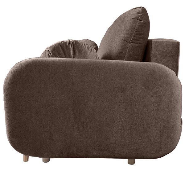 Sofa SOFT BRĄZOWA 3os z funkcją spania