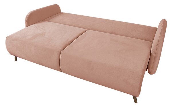 Sofa SOFT RÓŻOWA 3-osobowa z funkcja spania