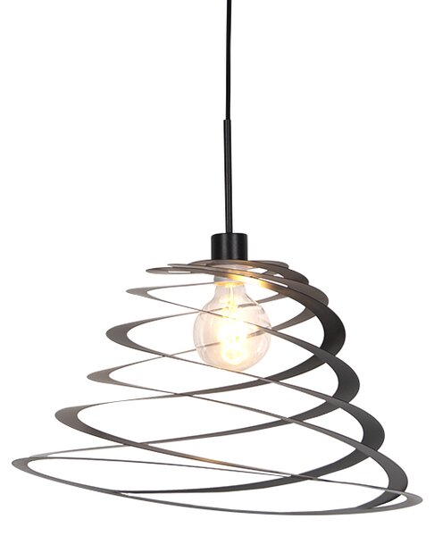 Designerska lampa wisząca ze spiralnym kloszem 50 cm - Scroll Oswietlenie wewnetrzne