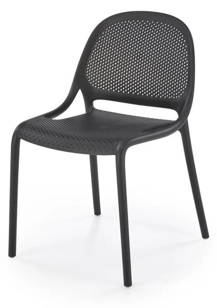 Krzesło K532 czarne z tworzywa PVC