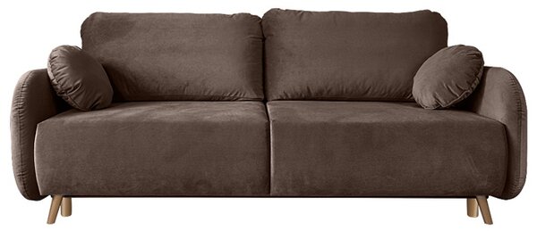 Sofa SOFT BRĄZOWA 3os z funkcją spania