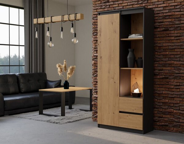 Półotwarty regał z półkami i szufladami artisan | Umeblowana.com