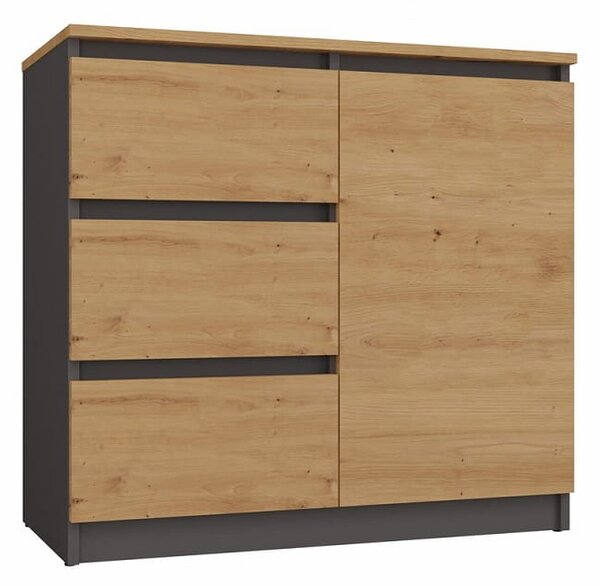 Loftowa szafka z półkami i szufladami 80x40 cm | Umeblowana.com
