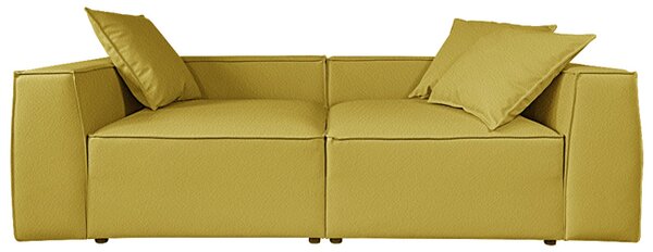Sofa CLOUD XL MODUŁOWA EKOSKÓRA MUSZTARDOWA KANAPA KLUBOWA