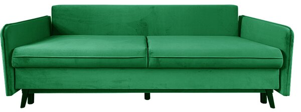 Sofa VOLIO 3 osobowa Zielona funkcja spania pojemnik na pościel hydrofobowa