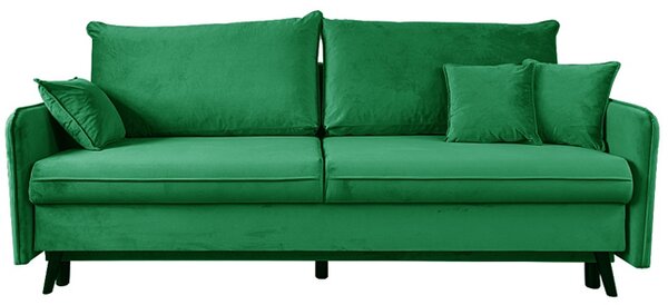 Sofa VOLIO 3 osobowa Zielona funkcja spania pojemnik na pościel hydrofobowa