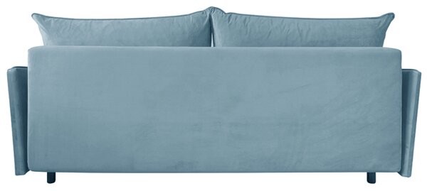 Sofa VOLIO 3 osobowa Błękit funkcja spania pojemnik na pościel hydrofobowa