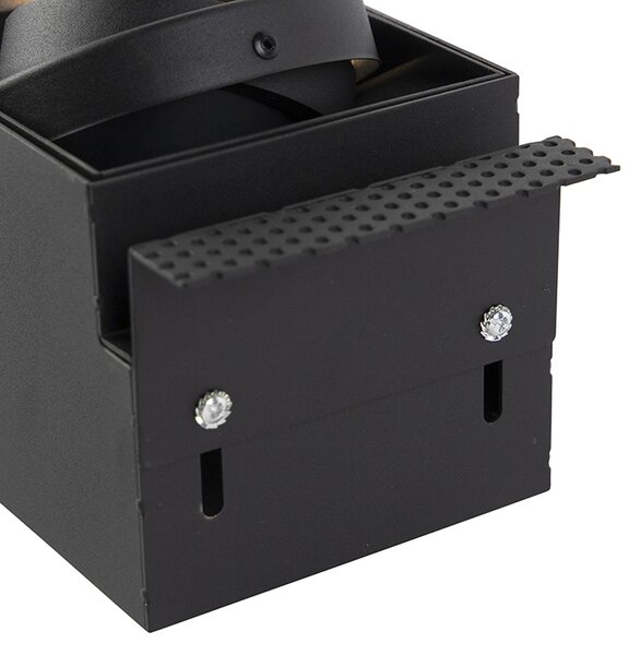 Inteligentny reflektor wpuszczany czarny bezramkowy 2-punktowy z 2 Wifi GU10 70mm - Oneon