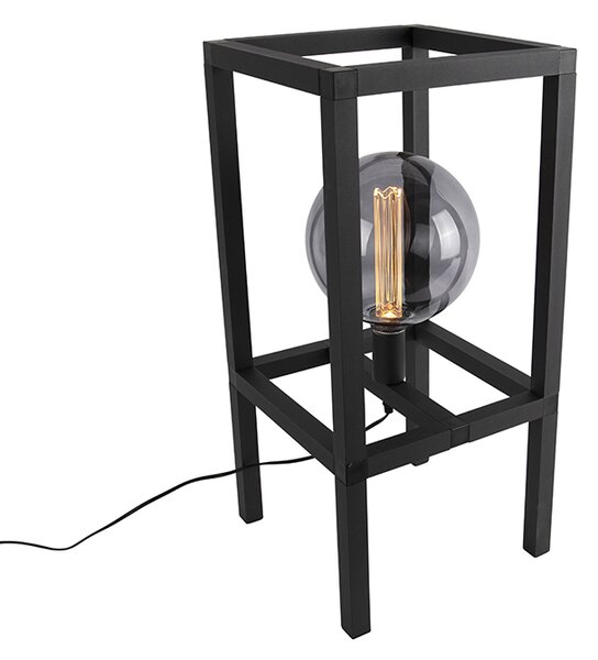 Przemysłowa lampa stołowa czarna - Big Cage 2 Oswietlenie wewnetrzne