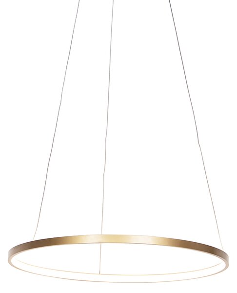 Nowoczesna lampa wisząca złota LED 60cm - Anella Oswietlenie wewnetrzne