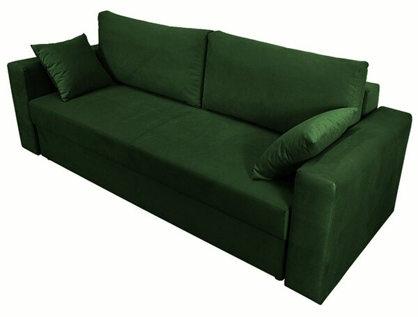 Sofa 3-os NESSI zielona SLIM
