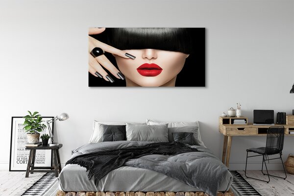 Obraz canvas na ścianę Kobieta z Czerwonymi Ustami