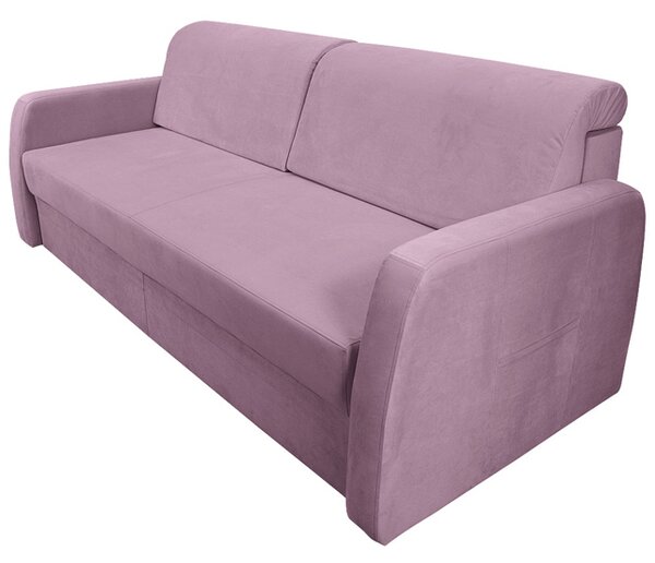 Sofa 3-os GENF różowa SLIM
