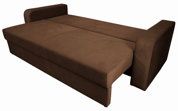 Sofa 3-os TONGA brązowa SLIM