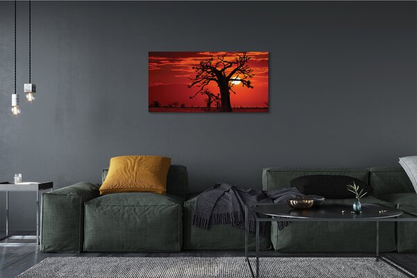 Obraz canvas na ścianę Drzewa i Chmury