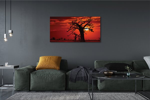 Obraz canvas na ścianę Drzewa i Chmury