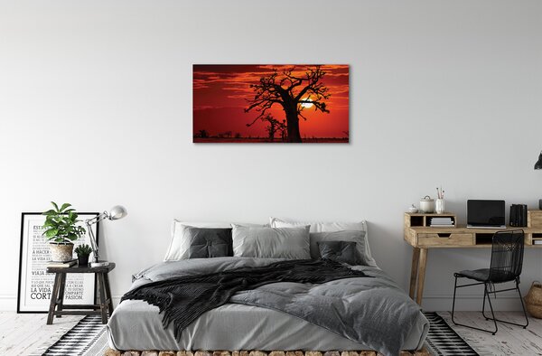 Obraz canvas na ścianę Drzewa i Chmury