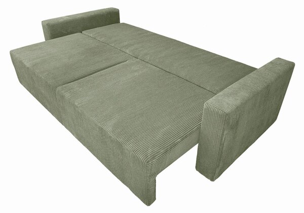 Sofa ESPANIA ZIELONA z funkcją spania, pojemnik na pościel