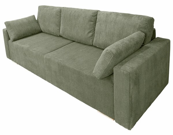 Sofa ESPANIA ZIELONA z funkcją spania, pojemnik na pościel