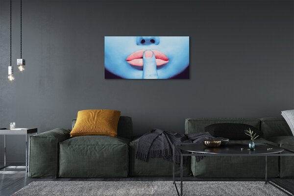 Obraz canvas na ścianę Neonowy Blask Ust