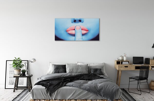 Obraz canvas na ścianę Neonowy Blask Ust