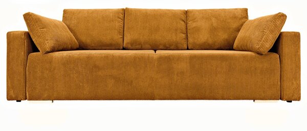 Sofa ESPANIA BURSZTYNOWA z funkcją spania, pojemnik na pościel
