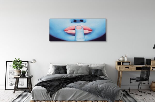 Obraz canvas na ścianę Neonowy Blask Ust