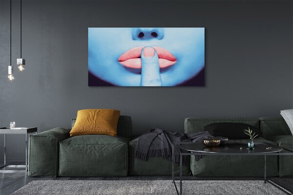 Obraz canvas na ścianę Neonowy Blask Ust
