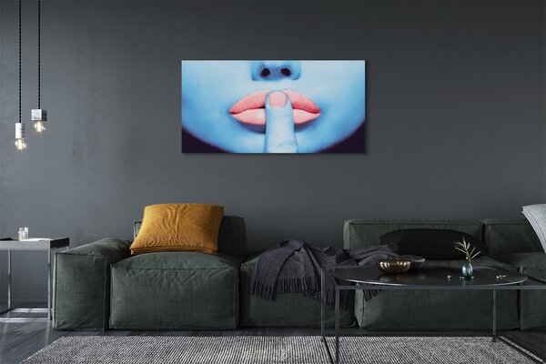 Obraz canvas na ścianę Neonowy Blask Ust