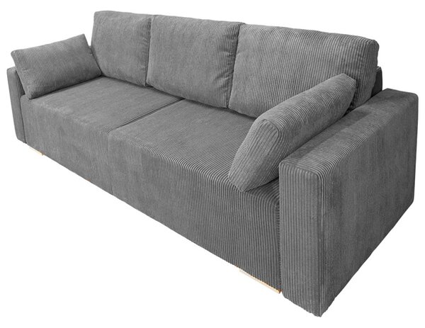 Sofa ESPANIA SZARA z funkcją spania, pojemnik na pościel
