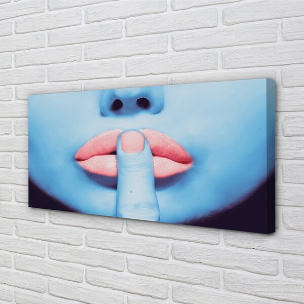 Obraz canvas na ścianę Neonowy Blask Ust