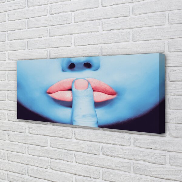 Obraz canvas na ścianę Neonowy Blask Ust