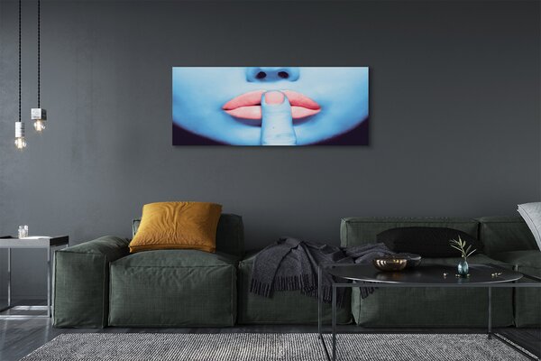 Obraz canvas na ścianę Neonowy Blask Ust