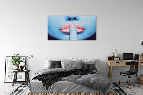 Obraz canvas na ścianę Neonowy Blask Ust